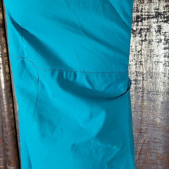 Duo Maternity Stretch Collard Sleeveless Tank With Tie Back Teal Size XL - Picture 3 of 8